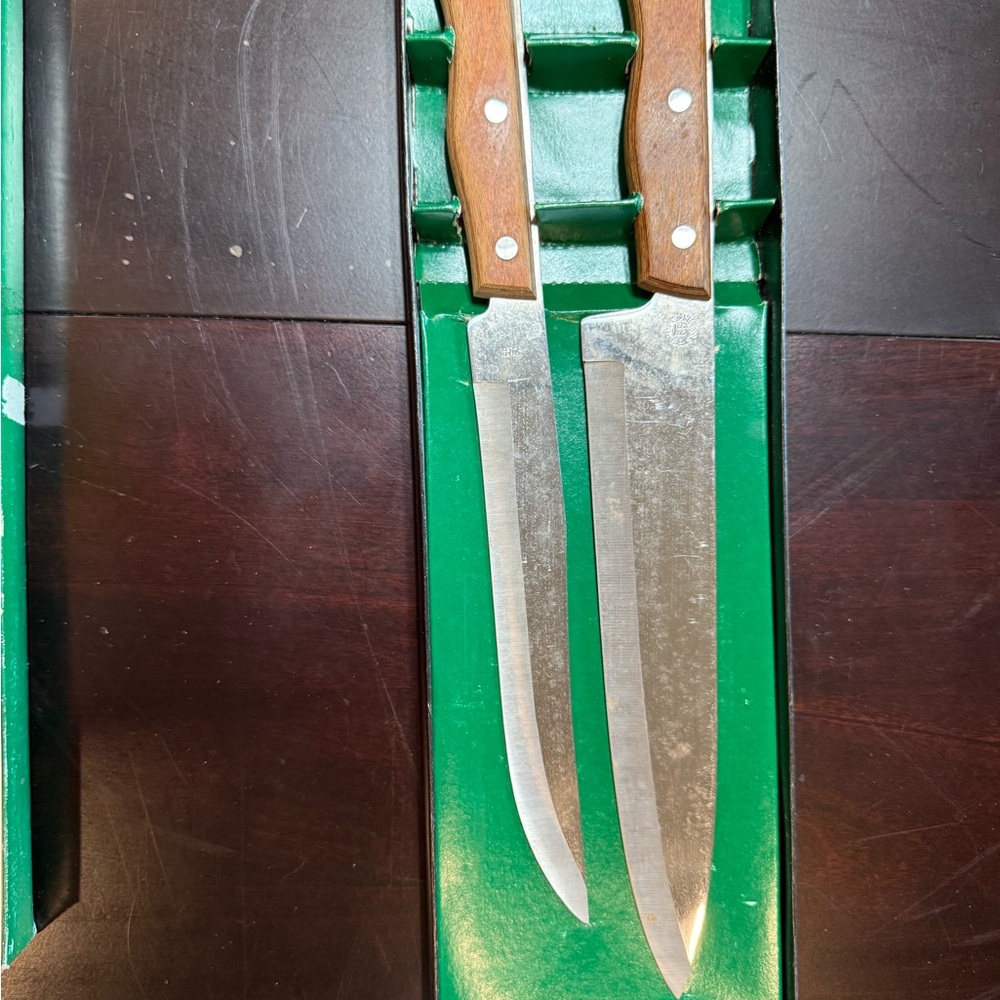 Vintage‎ Stainless Steel Wood Handle Knife Set